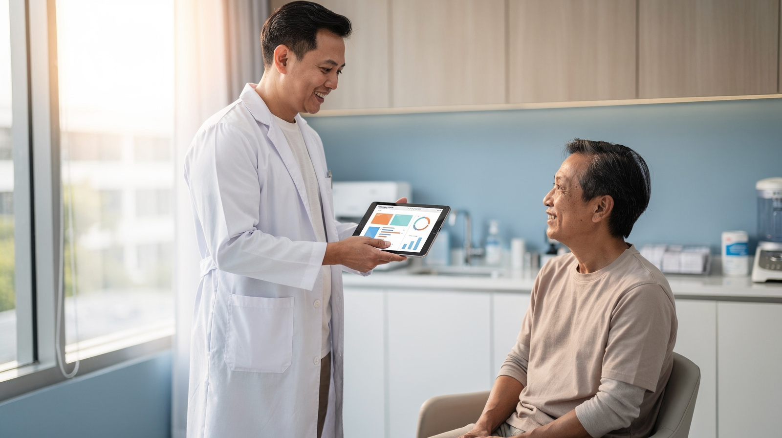 Illustration representing Curasix AI Doctor Assistance supporting clinical decisions
